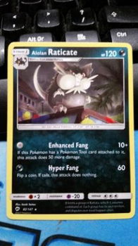 Alolan Raticate 82/147 Rare sm burning shadows - 1