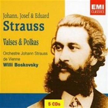 Willi Boskovsky - Johann, Josef & Eduard Strauss: Valses & Polkas / Boskovsky ( 5 CD) - 1