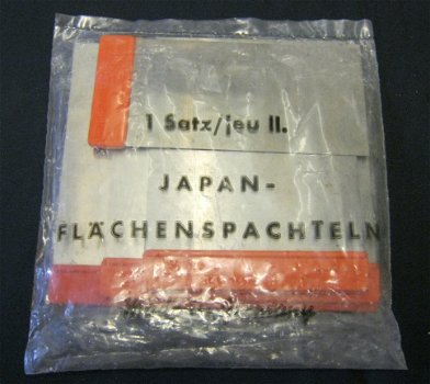 4 Japanse plamuurmessen,50/80/100/120 mm,verenbandstaal - 2