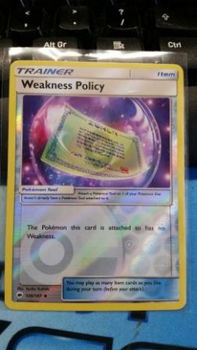 Weakness Policy 126/147 Uncommon (reverse) sm burning shadows - 1