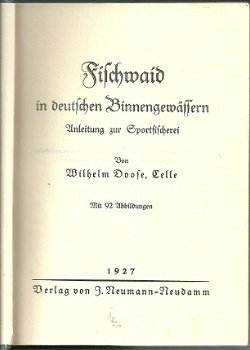 Fischwaid in Deutschen Binnengewässern - Anleitg. zur Sportfischerei (1927) - 2