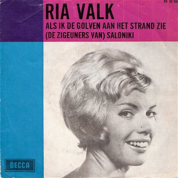 Ria Valk - Als ik de golven aan het strand zie -Fotohoes 1965 vinylsingle - 1
