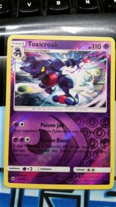 Toxicroak  55/147 Rare (reverse) sm burning shadows