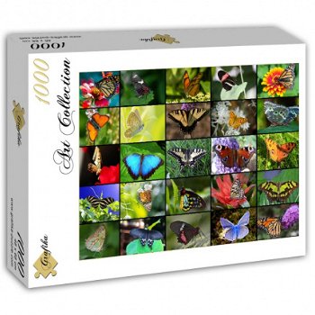 Grafika - Collage Butterflies - 1000 Stukjes Nieuw - 2