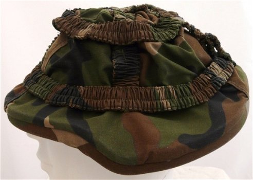 Helm Overtrek, type: M95, M81 Woodland, Korps Mariniers, Koninklijke Marine, maat: M, vanaf 2000. - 5