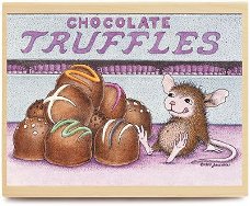 SALE NIEUWE GROTE RETIRED stempel Chocolate Truffles van House Mouse.