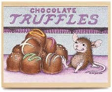 SALE NIEUWE GROTE RETIRED stempel Chocolate Truffles van House Mouse