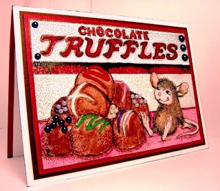 SALE NIEUWE GROTE RETIRED stempel Chocolate Truffles van House Mouse - 2