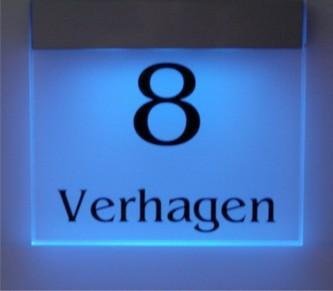 Groenen Graveer Veldhoven LED verlichte naamplaten. - 5