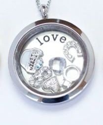 Window plate voor Memory glass locket, Love - 2