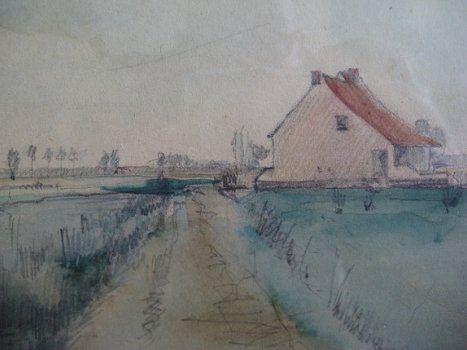 2 mooie aquarel landschappen t' Seppeke gemerkt P.Claes...datum 7/1943... - 2