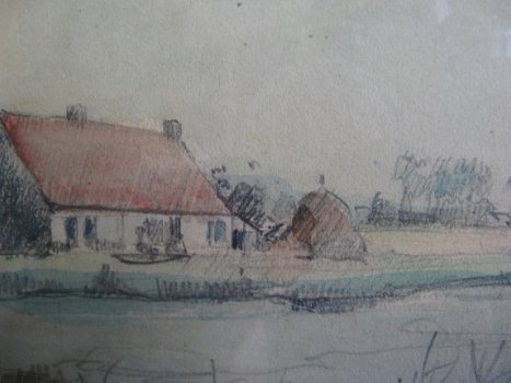 2 mooie aquarel landschappen t' Seppeke gemerkt P.Claes...datum 7/1943... - 3