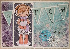 WINTERkaart 03: Anya in de sneeuw