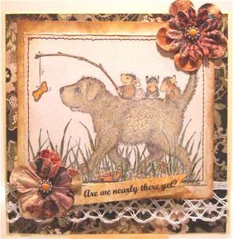 SALE GROTE RETIRED houten stempel Are We There Yet? van House Mouse. - 2