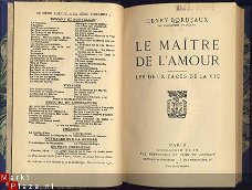 HENRY BORDEAUX**LE MAITRE DE L'AMOUR**1937**PLON