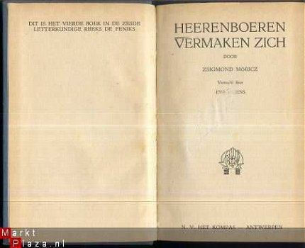 ZSIGMOND MORICZ*HEERENBOEREN VERMAKEN ZICH*LINNEN HARDCOVER - 1