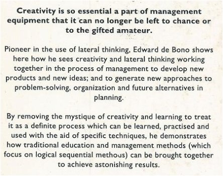 EDWARD DE BONO**LATERAL THINKING FOR MANAGEMENT** - 2