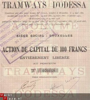 TRAMWAYS D'ODESSA**1880**Me ECTORS+BRUXELLES - 3