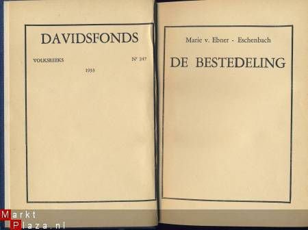 MARIE V. EBNER-ESCHENBACH**DE BESTEDELING**1933**DAVIDSFONDS - 2