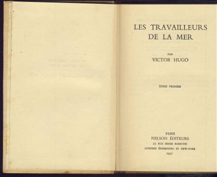 VICTOR HUGO**LES TRAVAILLEURS DE LA MER**TOME I ** - 2