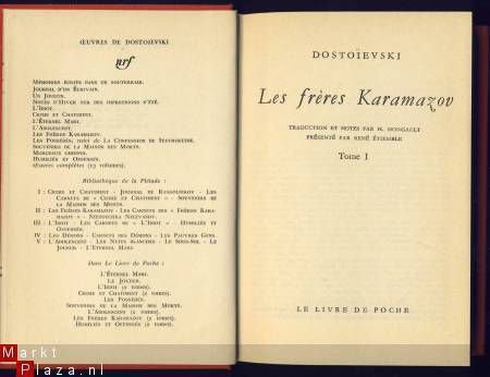 DOSTOIEVSKI**LES FRERES KARAMAZOV**TOME I**RELIURE TOILE ROU - 4