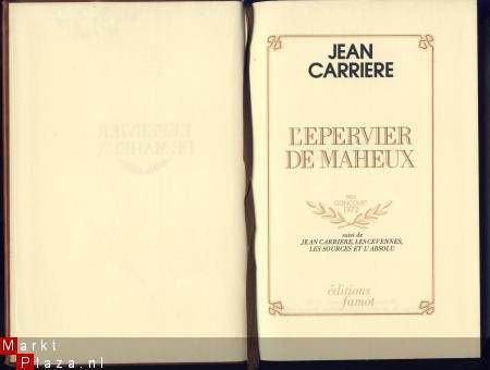 JEAN CARRIERE**L' EPERVIER DE MAHEUX**EDITIONS FAMOT - 3