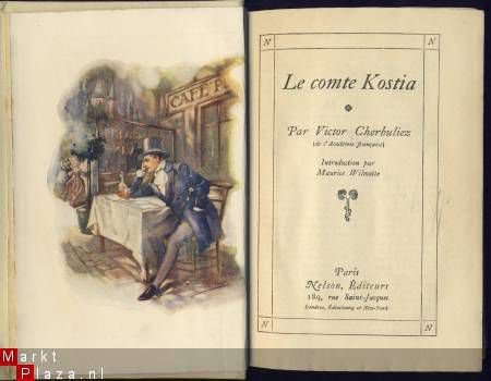 VICTOR CHERBULIEZ**LE COMTE KOSTIA**NELSON**HARDCOVER - 3