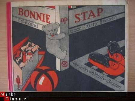 BONNIE OP STAP heel mooi oud kinderboek uit 1936. - 1