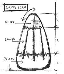SALE NIEUW TIM HOLTZ GROTE cling stempel Halloween Blueprints 3 Candy Corn. - 1