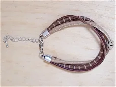 Leren armbandje bruin