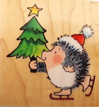 SALEHouten stempel Xmas Hedgy van Penny Black - 1