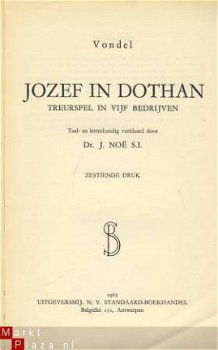 VONDEL**JOZEF IN DOTHAN**TREURSPEL IN VIJF BEDRIJVEN**1962 - 2