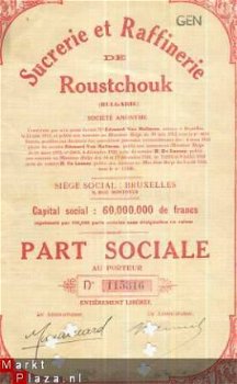 SUCRERIE ET RAFFINERIE de ROUSTCHOUK(BULGARIE)**1912*BRUX.. - 1