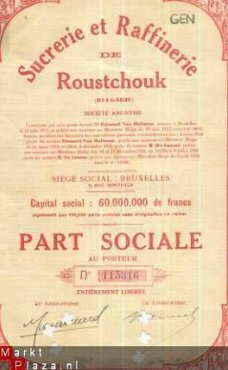 SUCRERIE ET RAFFINERIE de ROUSTCHOUK(BULGARIE)**1912*BRUX..