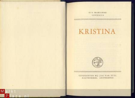 EVA MARIANNE GOWENIUS**KRISTINA**JAN VAN TUYL HARDCOVER - 5