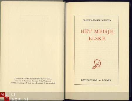 CONSILIA MARIA LAKOTTA*HET MEISJE ELSKE*DAVIDSF. - 2