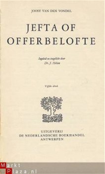 JOOST VAN DEN VONDEL' S**JEFTA**of**OFFERBELOFTE** - 2