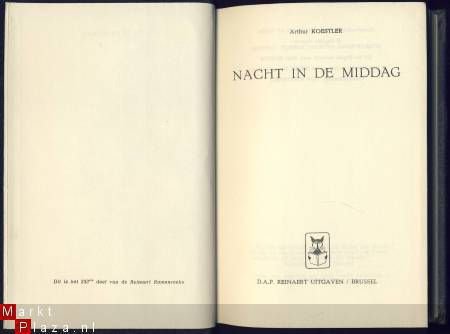 ARTHUR KOESTLER**NACHT IN DE MIDDAG**ZWARTE HARDCOVER - 4