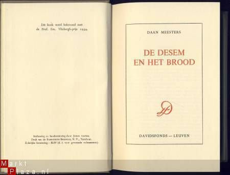 DAAN MEESTERS**DE DESEM EN HET BROOD**HARDCOVER DAVIDSFONDS* - 4