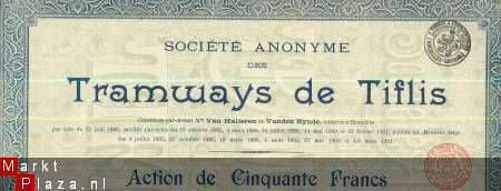 TRAMWAYS DE TIFLIS**1885**Me VAN HALTEREN et VANDEN EYNDEBRU - 2