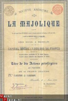 LA MAJOLIQUE *1896***Me BEECKMAN,CUREGHEM-ANDERLE - 1