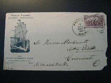 Antieke Postkaart USA, gebruikt...1894..