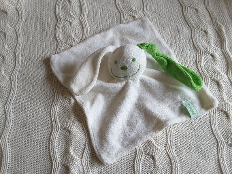 +1309 Funnies konijn knuffeldoek kuscheltuch doudou groen oo - 1