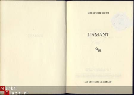 MARGUERITE DURAS**L' AMANT**HARD-COVER EDIT. DU MINUIT - 3