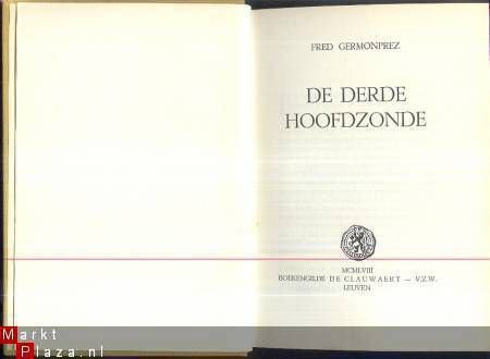 FRED GERMONPREZ**DE DERDE HOOFDZONDE**DE CLAUWAERT**1958** - 2