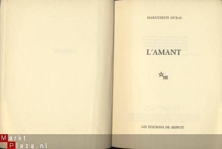 MARGUERITE DURAS**L' AMANT**SOFTCOVER EDIT. DU MINUIT - 2