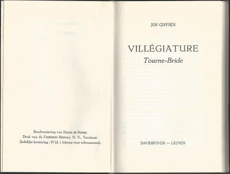 JOS GHYSEN**VILLEGIATURE*TOURNE-BRIDE**HARDCOVER+GOUD-OPDRUK - 2