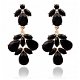 statement earrings prachtige oorbellen zwart facet stenen met goud stekertjes 1001oorbellen - 1 - Thumbnail