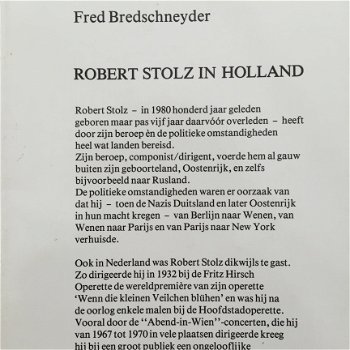 Robert Stolz in Holland - 2