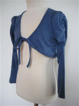 boetiek bolero kleur jeansblauw in mt 110/116 (nr:3364) - 1